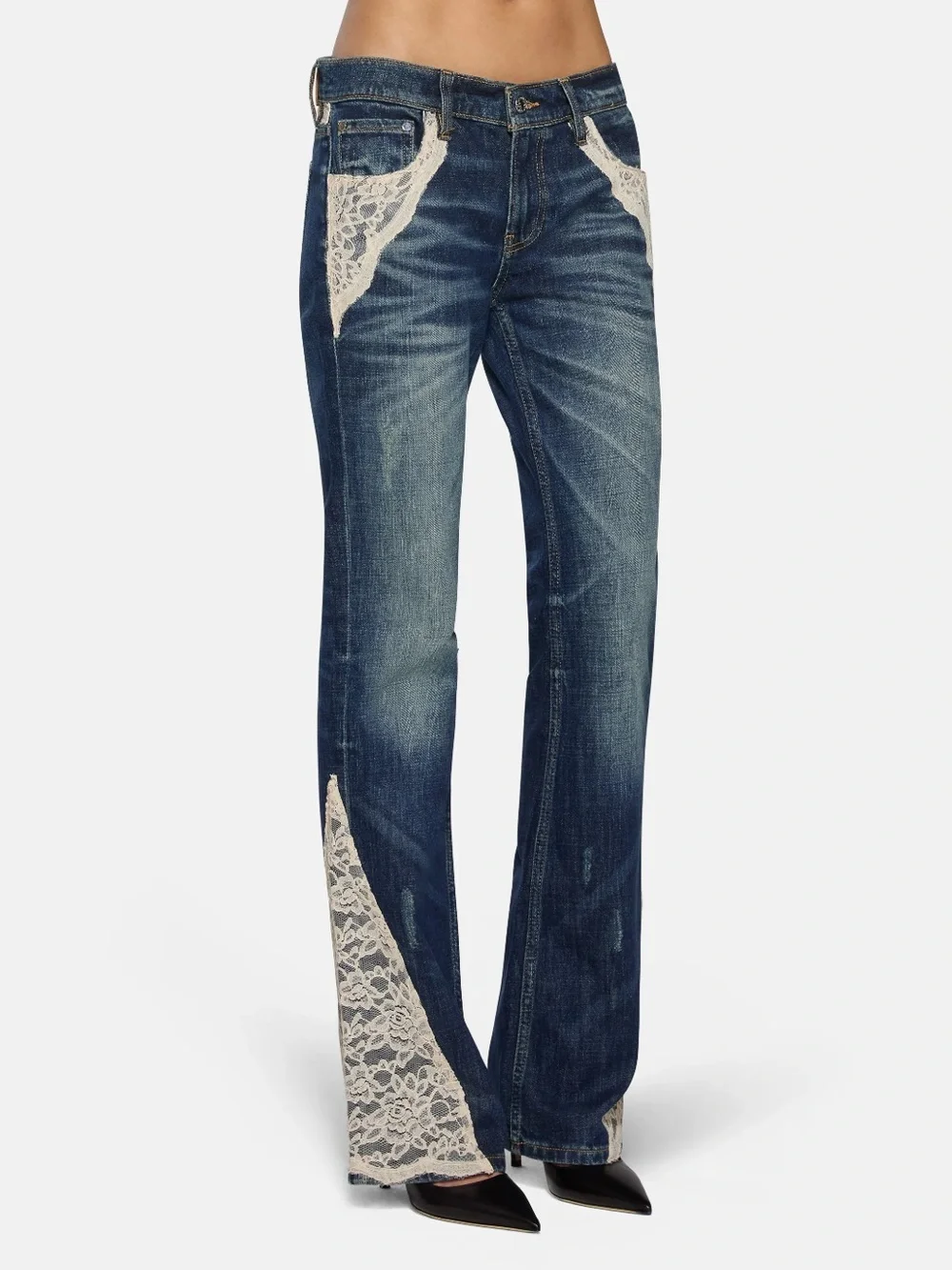 EB Denim Valentine Jean Ivory Rose Lace
